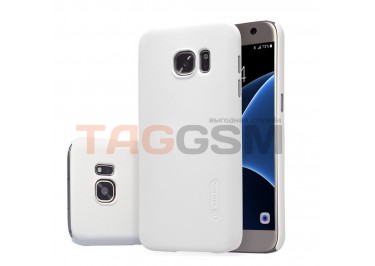 Задняя накладка для Samsung G930 Galaxy S7 (матовая, белая) Nillkin
